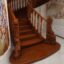 شاه پله چوب راش طرح رویال - size 64x64