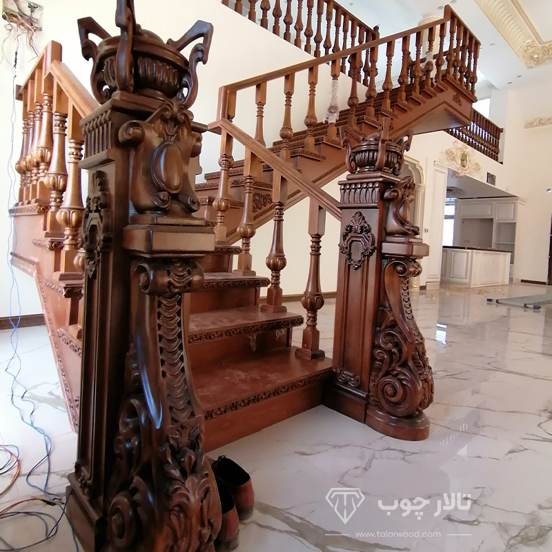 Wooden-staircase-pillars-almas-3 -Full Size